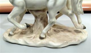 PAIR ECHT ALTMAN PROCELAIN GALLOPING HORSES - ONE PAIR 8